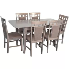 Set masă și scaune Evelin di Costacurta стол HV-29V Antique Grey + 6 стульев Deepa R Antique Grey/Ekea12 Dark Brown