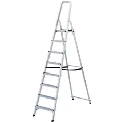 Scară Lider-Tech AF0108A Scara cu suport aluminiu, 8 trepte, H=2.32m, sarcina max.150kg