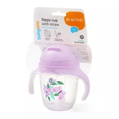 Cană cu pai BabyOno 1464/05 Cupa de baut cu un paie ponderat (liliac)