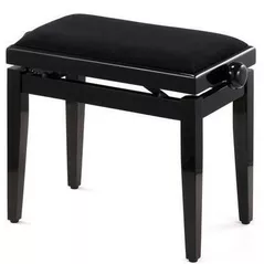 Accesoriu p/u instrumente muzicale Flame KB-15BP scaun pian Black Polished