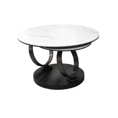 Журнальный столик Deco Dion Matte White Marble + Dark Bronze