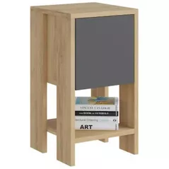 Noptieră Trendy Ema Stejar, Antracit, 30x55x30cm (GTR001506)