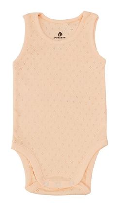 Детская одежда Minikin 25170574 Ажурный листик Боди-майка р-р74, персиковый, унисекс