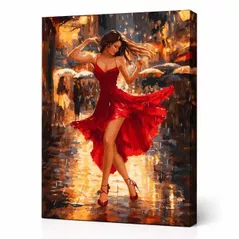 Tablou pe numere Ideyka KHO8498 40x50cm Eco, Dans sub ploaie
