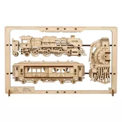 Set de construcție Ugears 57176 Trenul în ramă