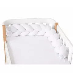 Protecție laterală pentru pătuț Veres VR 154.02.22 Бампер-коса пике косичка Белая 120x15