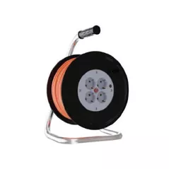 Удлинитель электрический TEB Electrik 72349 Prelungitor cu tambur, 25m, 4 prize, 3x1.5mm² 9A, protecție la suprasarcină, ІР44 (310.025.401)