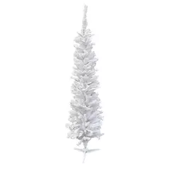 Brad artificial Promstore 14734 Brad alb ingust, 210cm