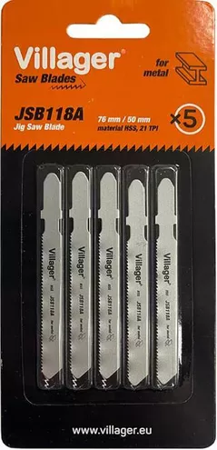 Аксессуар для пилы Villager Пильное полотно JBS118A 50 мм Metal Set/5/1 (27187)