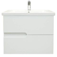 Шкаф под умывальник Bayro Sorento Soft 650 подвесной / белый мат