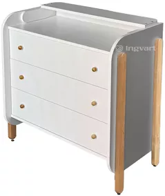 Comoda de infășat Ingvart 98514542-4 Nika Alb/Natural