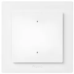 Выключатель электрический Aqara Zigbee Thread Light Switch H2 EU ( 2 Buttons, 1 Channels), White