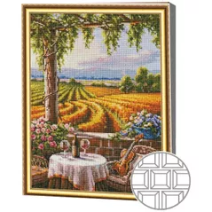 Tablou pe numere Art Gallery QB203063 Mozaic cu diamante patrate 40x50cm Terasa din Toscana