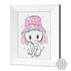 Картина по номерам Art Gallery JS24850 Mozaic cu diamante 20x30cm Elefant in panama