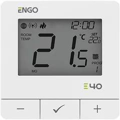 Termostat de cameră ENGO Controls E40-230W prin internet ZigBee/Wireless cu baterie, white