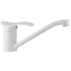 Смеситель кухонный Sandy 49185 Nobilis cu pipa Clasic, lunga, alb mat