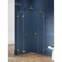Cabină de duș New Trendy Avexa Gold Brushed Pentagonal R 90x90x200 Hinged EXK-3854