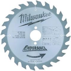 Disc de tăiere Milwaukee 4932327969 Pânză de fierăstrău circular SAW 190/30 Z 24