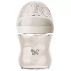 Cană cu pai Roxy Kids RBTL-007-GLA-I Бутылочка для кормления Natural, стекло, 120мл, 0+