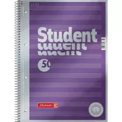Блокнот Brunnen Notebook A4 College-Block pe spirala, pentru note, 50 foi 90 g/m2, coperta Lilac Metallic