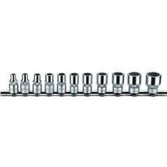 Набор головок, бит, насадок Force 21110 Set de chei tubulare cu 12 virfuri de 1/4" 11 bucati