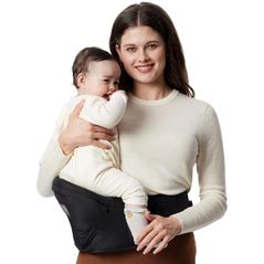 Кенгуру Momcozy HC002-BL12NB-A Suport ergonomic pe sold Carrier Black Medium