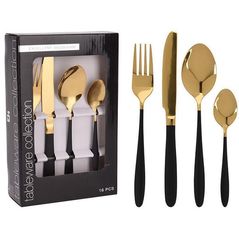 Набор столовых приборов Excellent Houseware 47319 16ед Titanium Gold