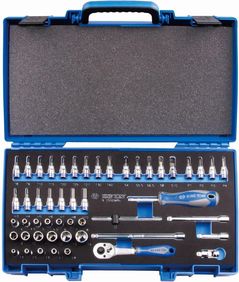 Set de unelte de mână King Tony 2550MRV набор 1/4" торцевых головок 6 гран., насадок бит TORX/ HEX/ PH/ PL/ PZ и принадл., 50 пр.