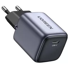 Încărcător cu fir Ugreen 90666 CD319 Nexode GaN 1xType-C 30W, Space Gray