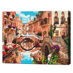 Tablou pe numere BrushMe RBS23161 30x40cm Eco, Pod peste canal