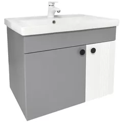 Шкаф под умывальник Mashtab 11874 Lerida cu 2 usi 70cm Gry Mat