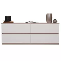 Comodă Bayro Harmony 1500x560x450 серый камень фасад белый