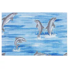 Covoraș de baie Bisk 01617 din spuma DOLPHIN 50x80cm albastru