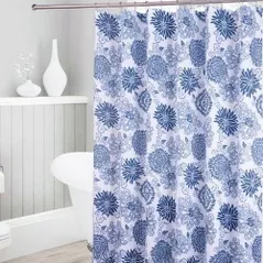 Занавеска для ванной Hydro S Sky flowers, albastru/gri