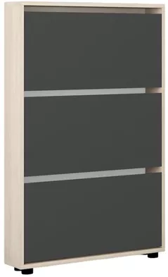 Raft pentru încălțăminte Mobildor-Lux Leo Slim 50x16x125H cm Sonoma/Anthracite