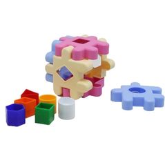 Puzzle Maximus MX5334 Jucărie-sorter Cub roz 12 elem.