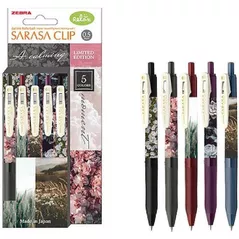 Письменные принадлежности Promstore 56060 Set pix cu gel Zebra Sarasa Clip Calming moment, 0.7mm, 5buc