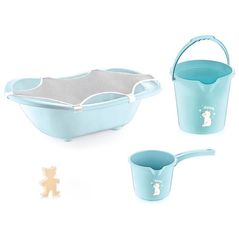 Cădiță BabyJem 439 Set pentru baie Albastru, 5 piese
