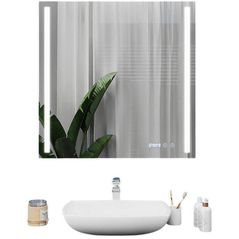 Oglindă baie Bayro Sigma 700x800 LED touch подогрев, часы, термометр