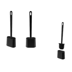 Ёршик для унитаза Бытпласт 57617 Econova Slim 11.5x5.8x35.7cm, negru