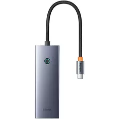 USB Hub Baseus B0005280B811-08 HUB 4in1 Type-C 3.0 to 4*USB-A 1*Type-C 3.0 UltraJoy Series, Space Grey