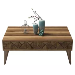 Măsuţă cafea Trendy Linie, Nuc 90x34x60cm