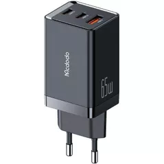 Încărcător cu fir MCDODO CH-1540 GaN 5 Mini Chargers 2xType-C 1xUSB 65W, Black