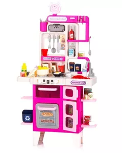 Bucătărie și veselă de jucărie Chipolino DIPK002413BK with light and sound, sprayingand watering 99cm