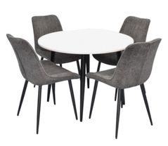 Set masă și scaune Evelin di Costacurta стол DT-402-3B + 4 стула YTC-055B Dark grey