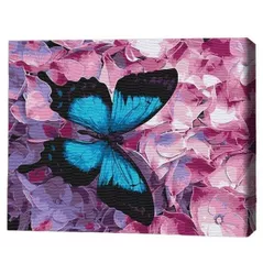 Картина по номерам BrushMe RBS21627FC 30x40cm (fără cutie) Fluture pe flori