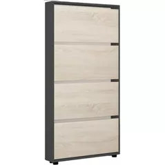 Полка для обуви Mobildor-Lux Leo Slim 70x16x164H cm Anthracite/Sonoma