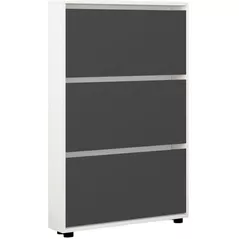 Полка для обуви Mobildor-Lux Leo Slim 100x16x125H cm White/Anthracite