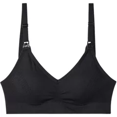 Sutien pentru alaptat Premaman HADBAD-NOI-T02 Sutien pentru alaptare fara cusaturi Negru, marimea 2