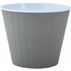 Ghiveci pentru flori Aleana 114036 Ibis cu fund dublu 17,9x14,7cm, cacao/white